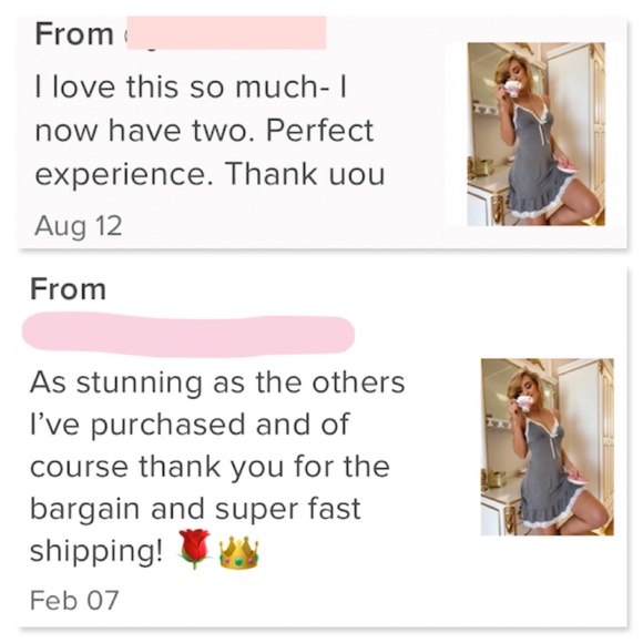 Lace Detail Grey Night Gown Short - Picture 7 of 12